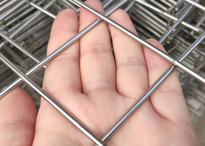 Stainless Steel Welded Mesh Panel / 5mm Wire 50x50mm Hole For Construction