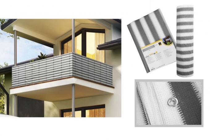 بالکن Hdpe Shade Net 0.9x5m UV Sail Finishing 4